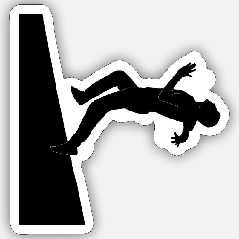 Wallflip - parkour - backflip - tricking skill - Sticker size S (10 x 10 cm) - white matte