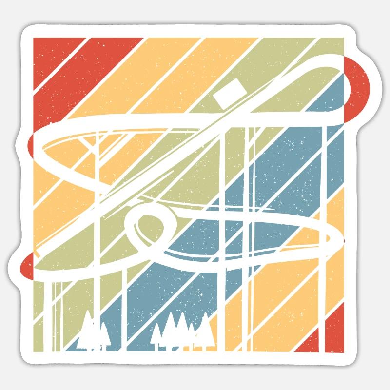 Roller Coaster Vintage Amusement Park Retro Theme Sticker size S (10 x 10 cm)