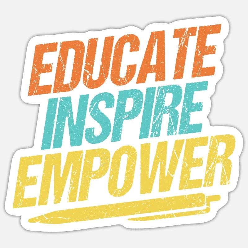 Éduquer Inspirer Responsabiliser - Sticker taille S (10 x 10 cm) - blanc mat