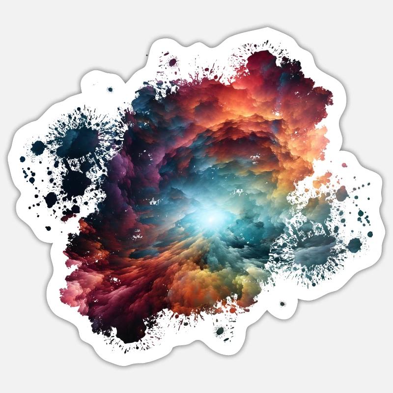 Galactic Whisper Forest Sticker size S (10 x 10 cm)