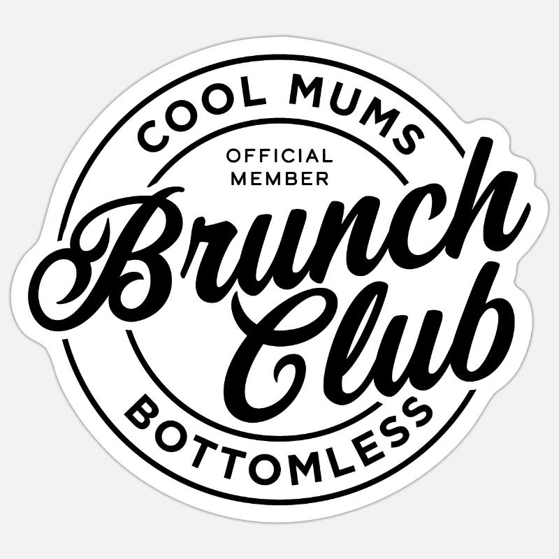 Cool Mums Brunch Club - Sticker size S (10 x 10 cm) - white matte