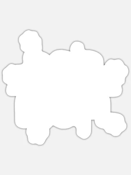 Hund Dog - Sticker Größe S (10 x 10 cm) - Mattweiß