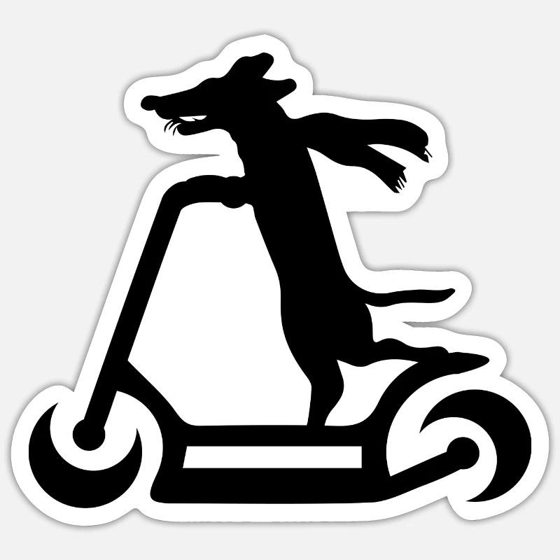 E-Scooter Scooter - Sticker size S (10 x 10 cm) - white matte