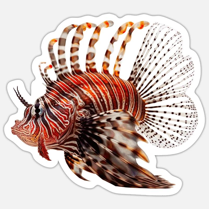 Lionfish are also called scorpionfish Sticker size S (10 x 10 cm)