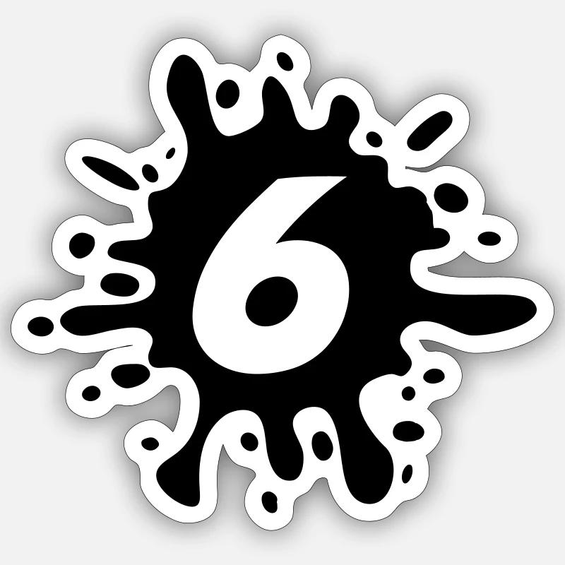 6 - Sticker taille S (10 x 10 cm) - blanc mat