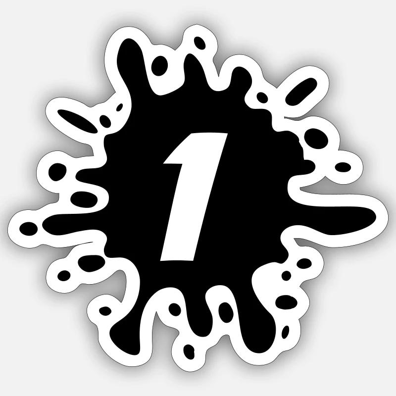 1 - Sticker taille S (10 x 10 cm) - blanc mat
