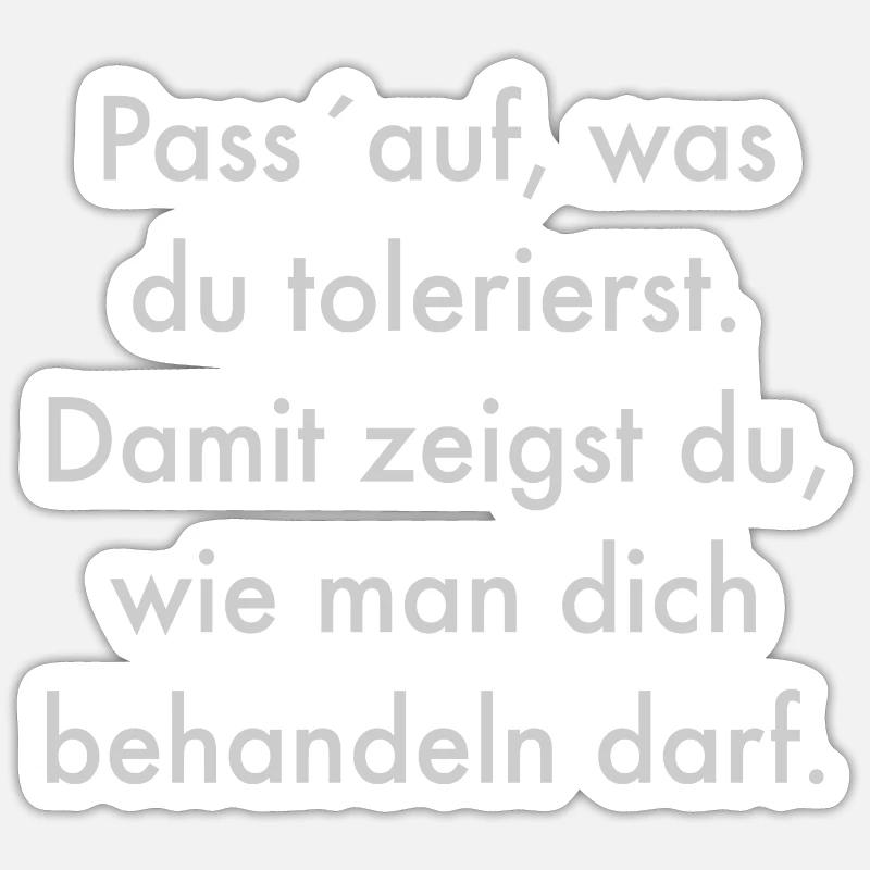 Toleranz - Sticker Größe S (10 x 10 cm) - Mattweiß