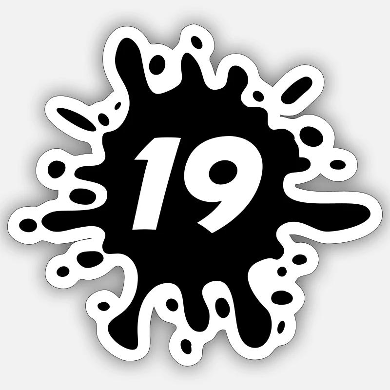 19 - Sticker taille S (10 x 10 cm) - blanc mat