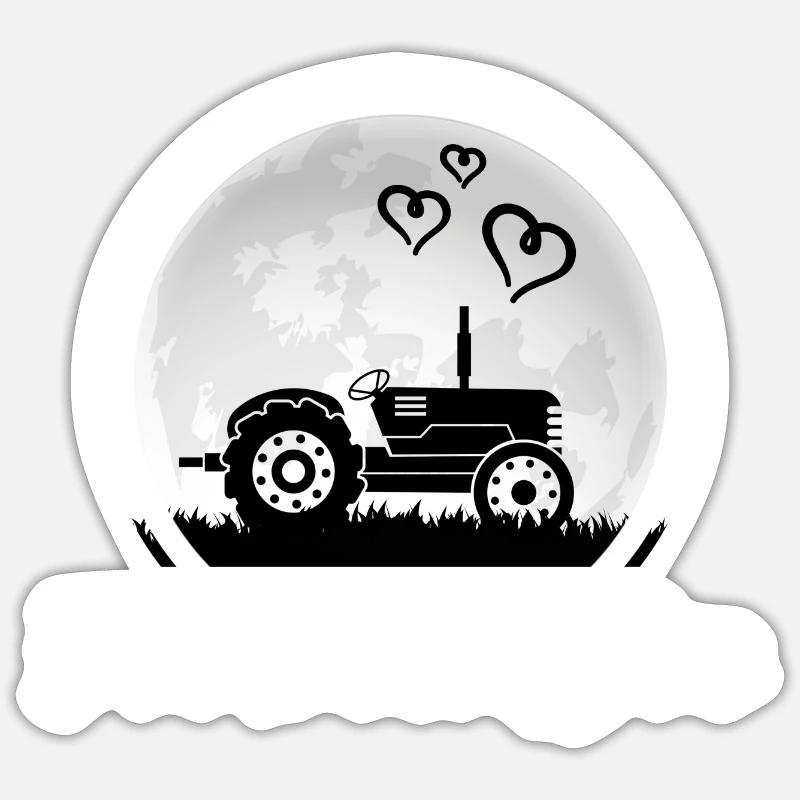 Traktor Traktorfahrer "Trecker-Nostalgie" Sticker Größe S (10 x 10 cm)