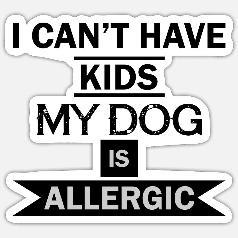 Hund Chien - Sticker taille S (10 x 10 cm) - blanc mat