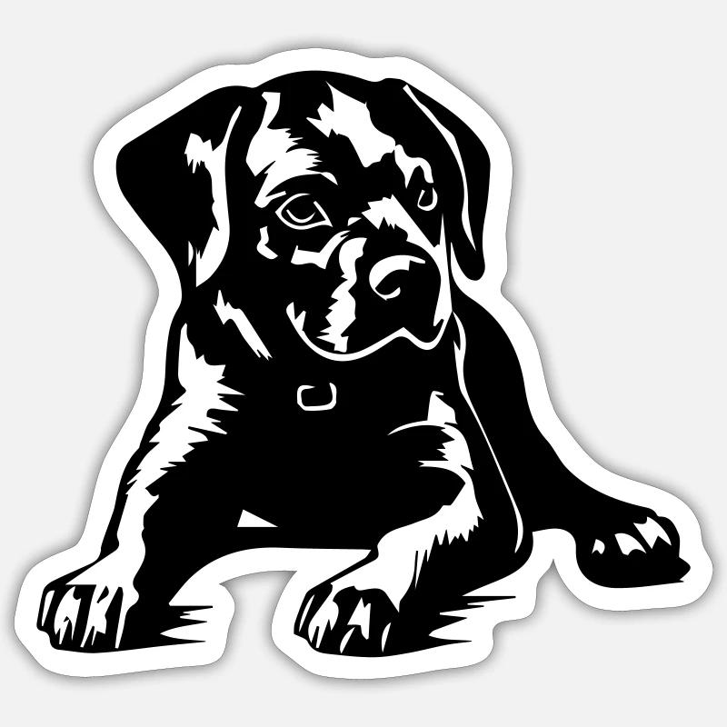 chiot Sticker taille S (10 x 10 cm)