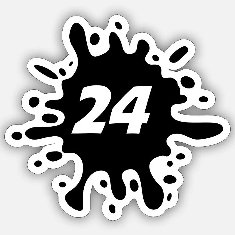 24 - Sticker taille S (10 x 10 cm) - blanc mat