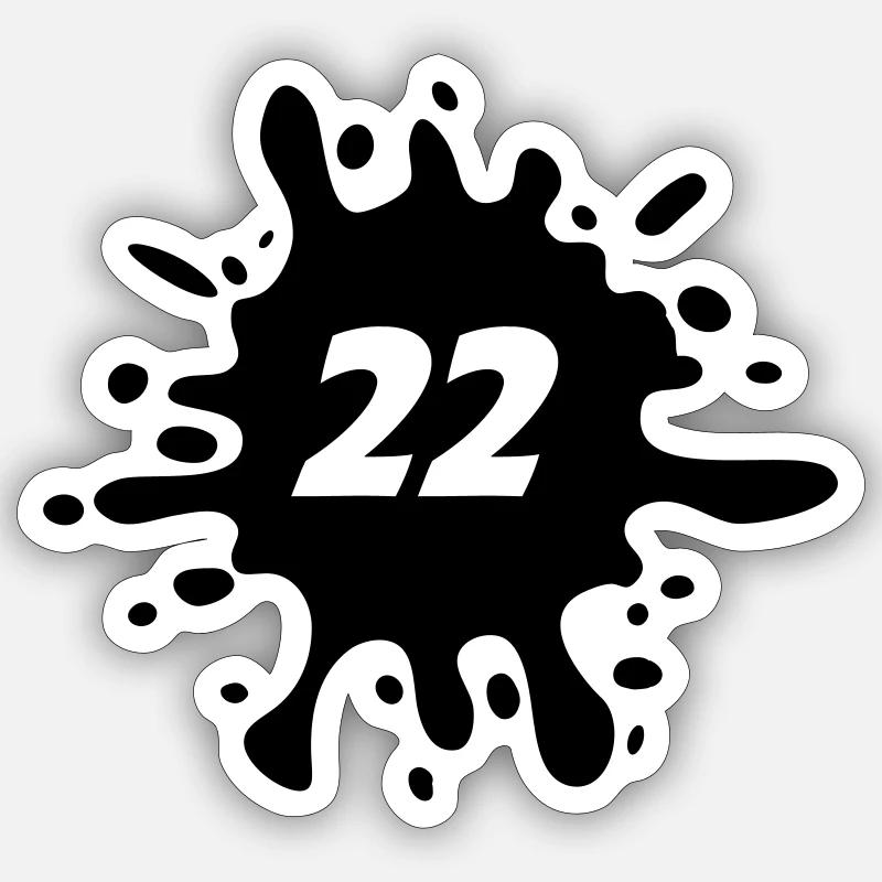 22 Sticker taille S (10 x 10 cm)