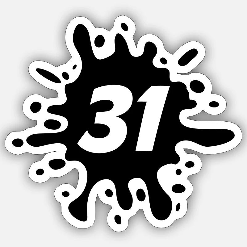 31 - Sticker size S (10 x 10 cm) - white matte