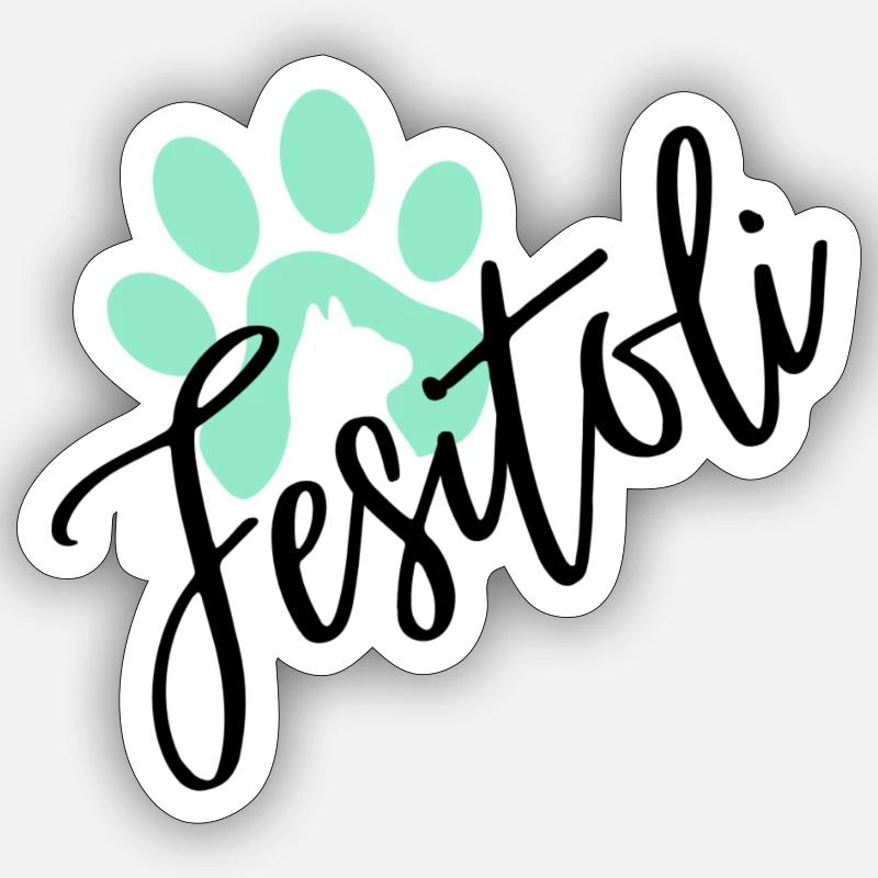 Fesitoli Logo - Sticker Größe S (10 x 10 cm) - Mattweiß