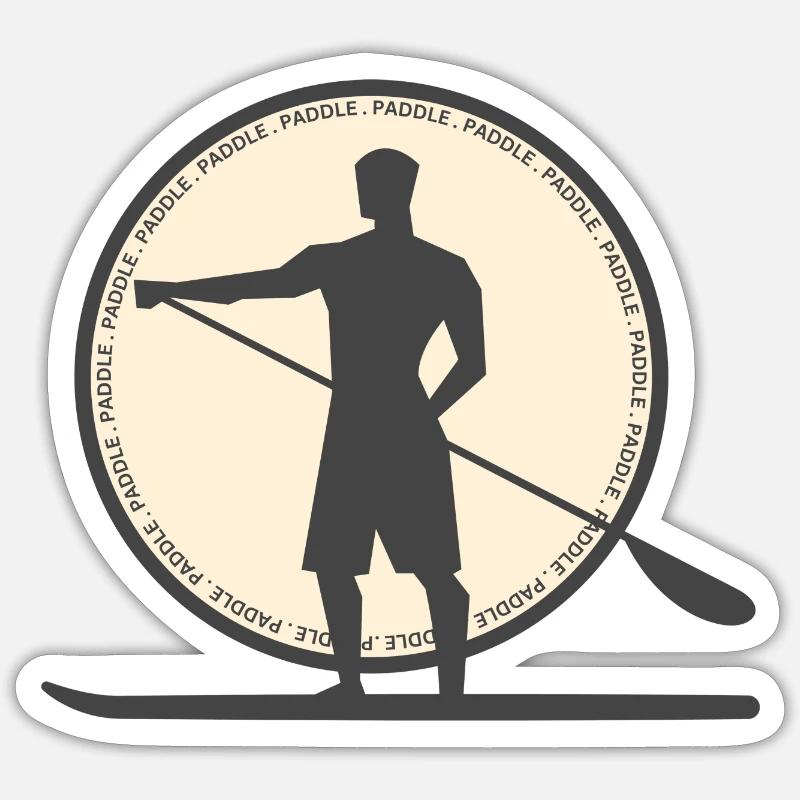Paddle Board Silhouette Sticker size S (10 x 10 cm)