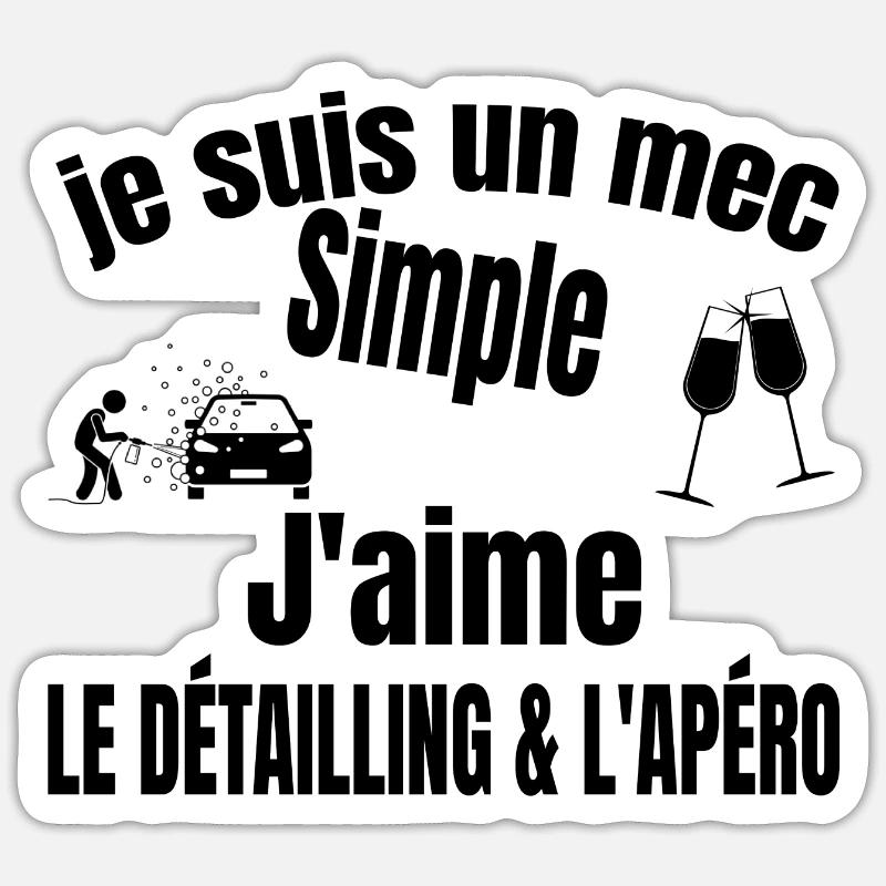 détailling et apéro Sticker taille S (10 x 10 cm)
