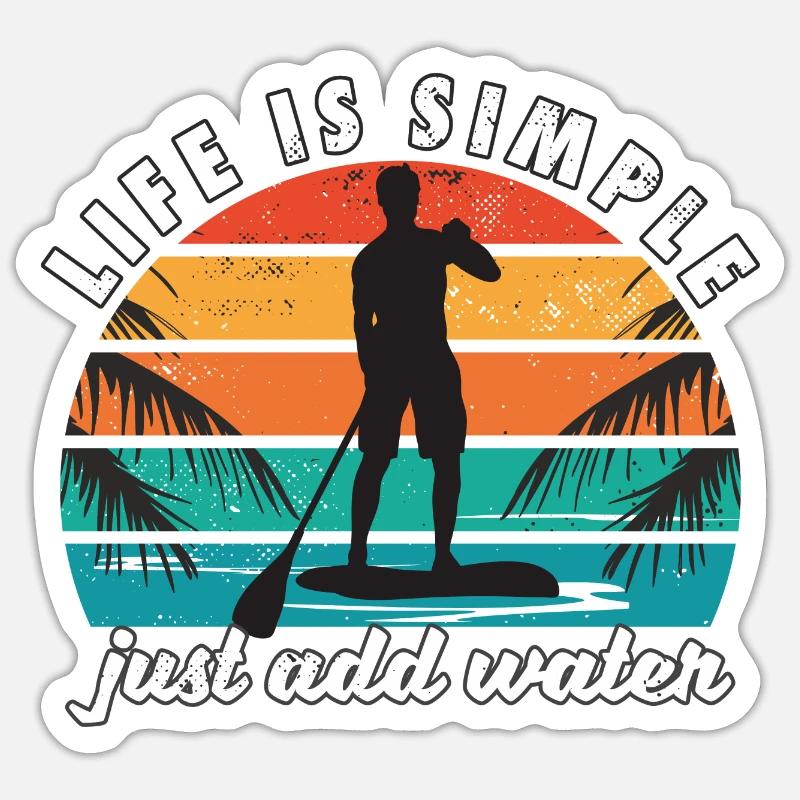 SUP Paddle Boarding Paddle Boarder Männer Sticker Größe S (10 x 10 cm)