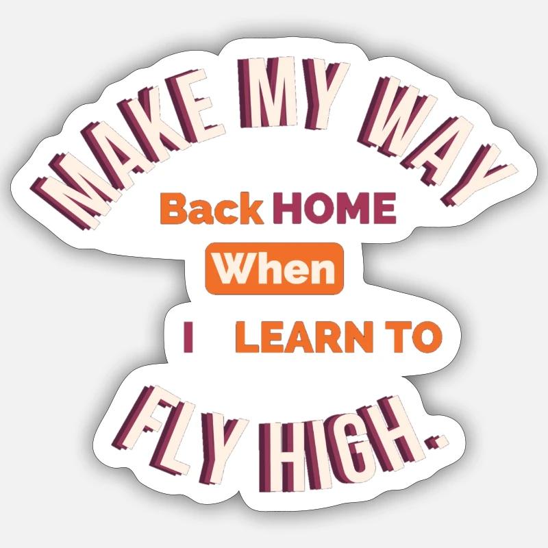 Phrase de motivation rock - Sticker taille S (10 x 10 cm) - blanc mat