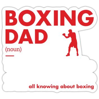 Sport Dad Definition Boxing - Sticker size S (10 x 10 cm) - white matte - Front