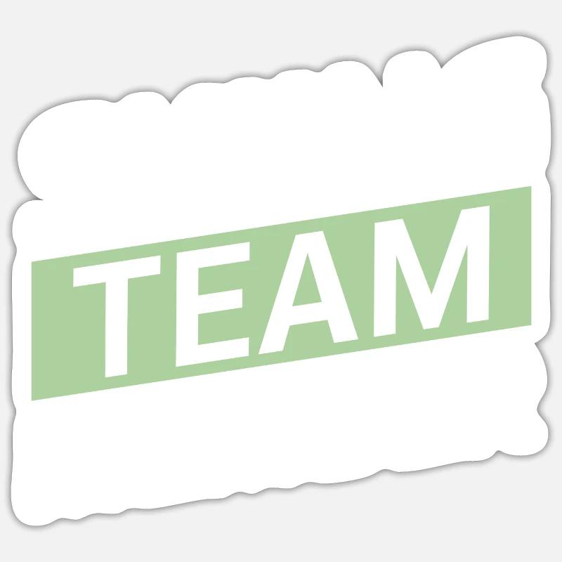 Équipe de ski - Sticker taille S (10 x 10 cm) - blanc mat