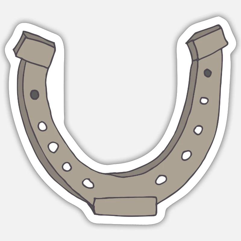 horseshoe - Sticker size S (10 x 10 cm) - white matte