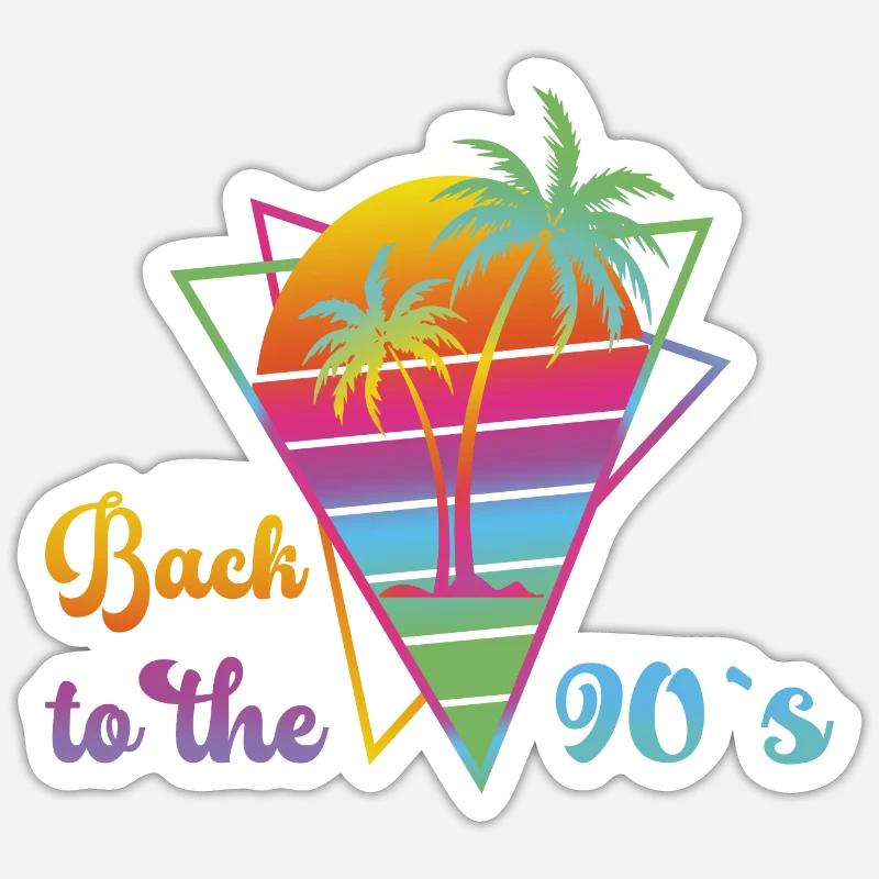 Back to the 90s - Sticker size S (10 x 10 cm) - white matte