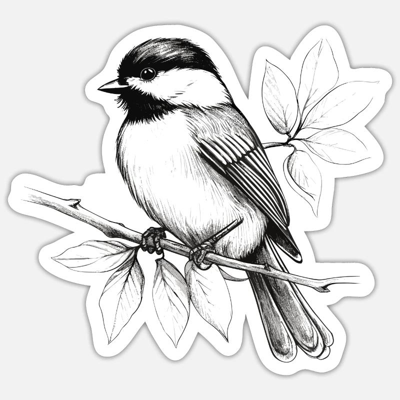 Dessin - Sticker taille S (10 x 10 cm) - blanc mat