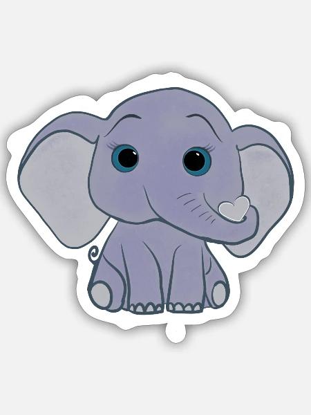 little Eli - Sticker Größe S (10 x 10 cm) - Mattweiß