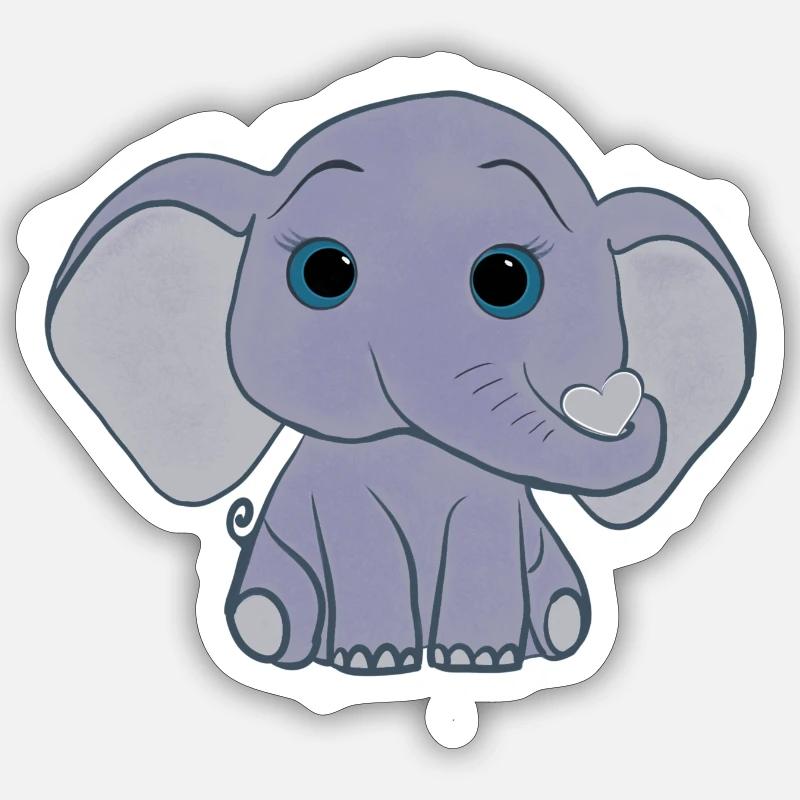 little Eli - Sticker Größe S (10 x 10 cm) - Mattweiß