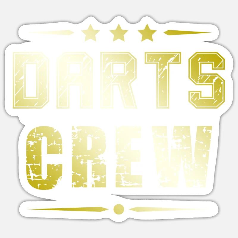 Darts Crew - Sticker size S (10 x 10 cm) - white matte
