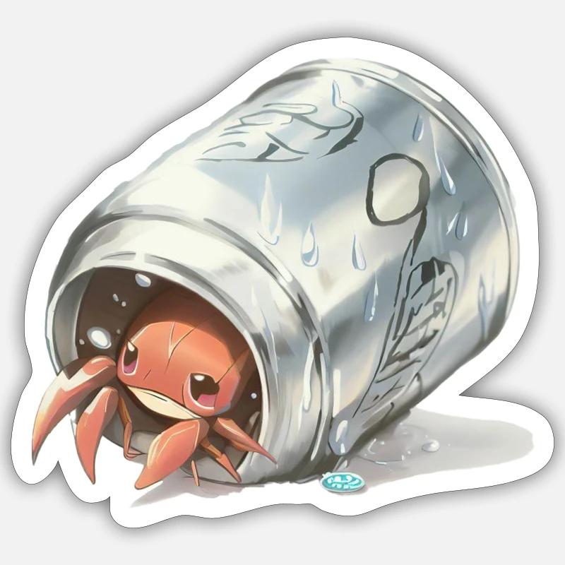 Hermit Crab Sticker size S (10 x 10 cm)