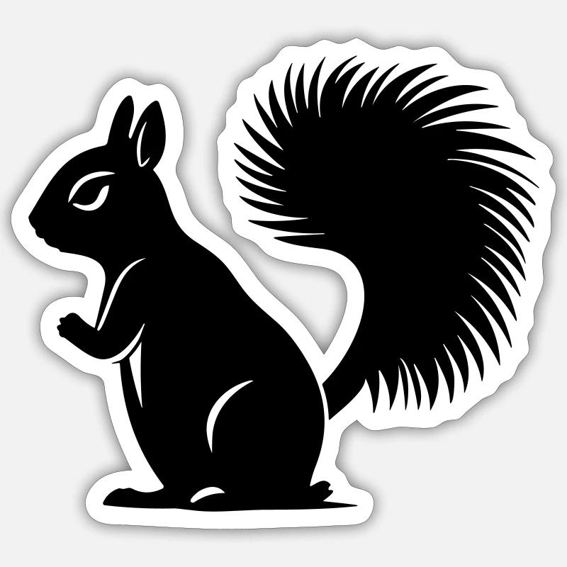 squirrel - Sticker size S (10 x 10 cm) - white matte