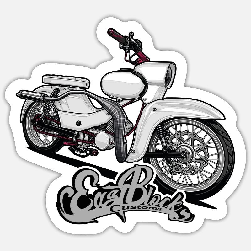 Étoile (blanche) // Illustration - Sticker taille S (10 x 10 cm) - blanc mat