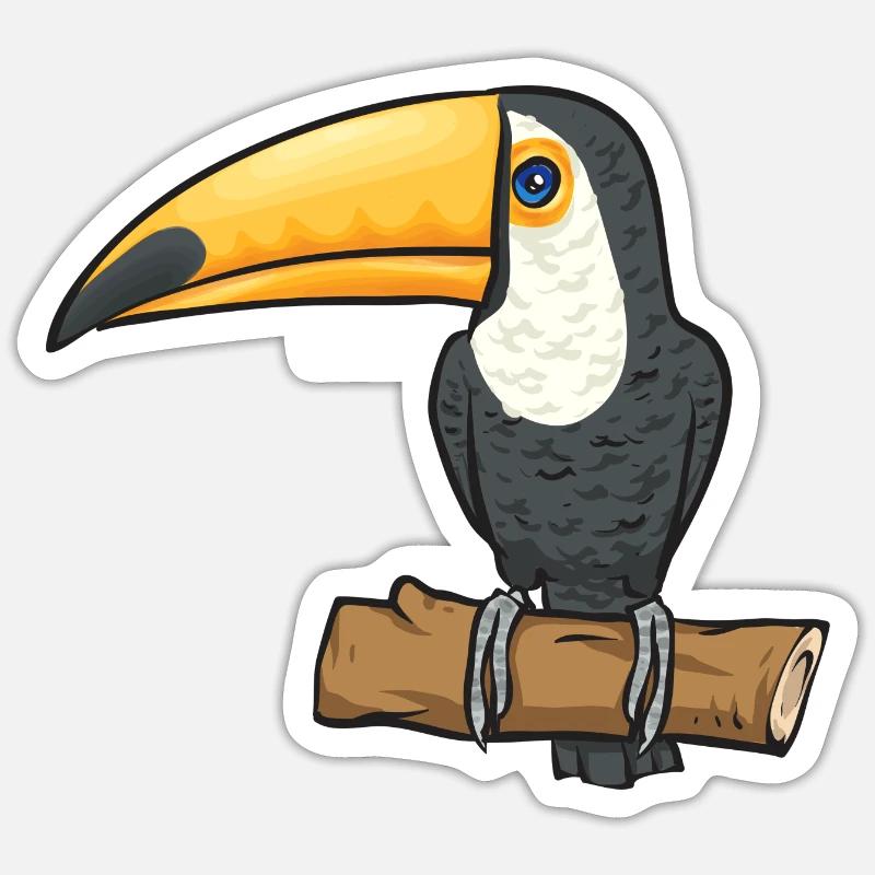 Toucan Bird Rainforest - Sticker size S (10 x 10 cm) - white matte