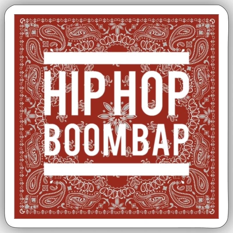 Boom bap - Sticker size S (10 x 10 cm) - white matte