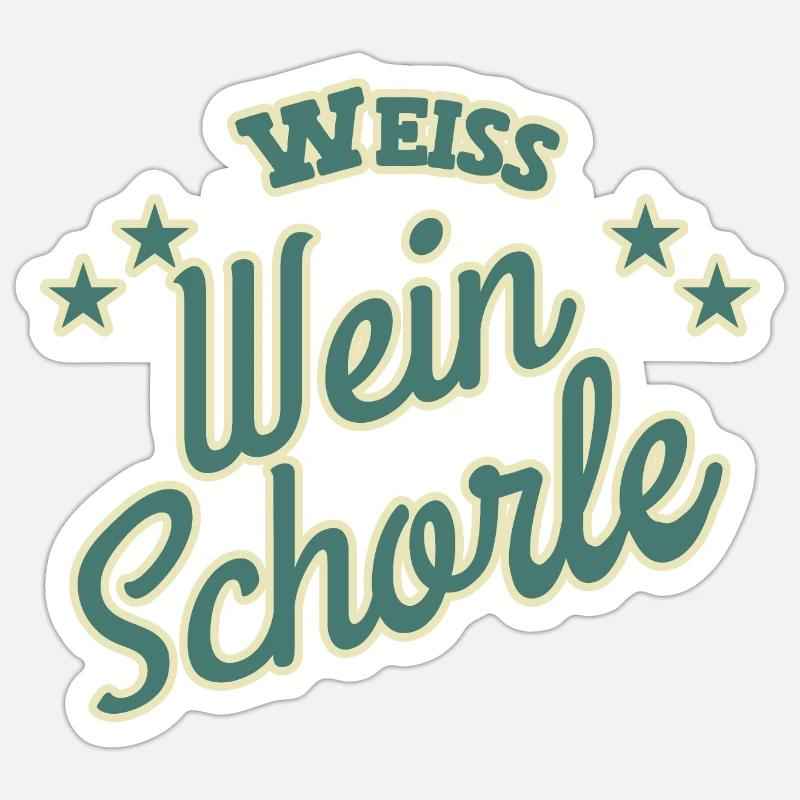 Spritzer au vin blanc Sticker taille S (10 x 10 cm)