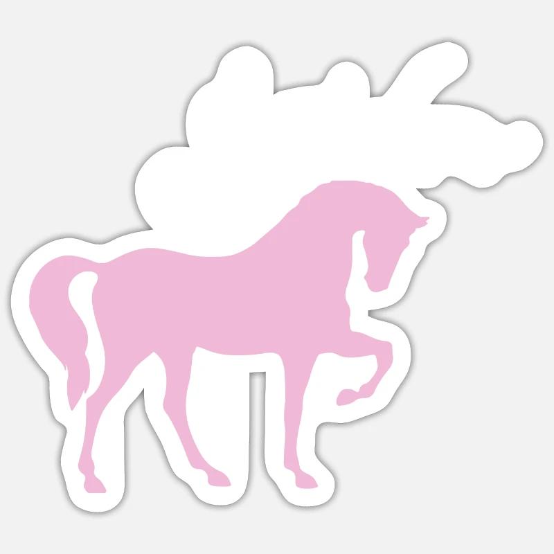 Pferde - Sticker Größe S (10 x 10 cm) - Mattweiß