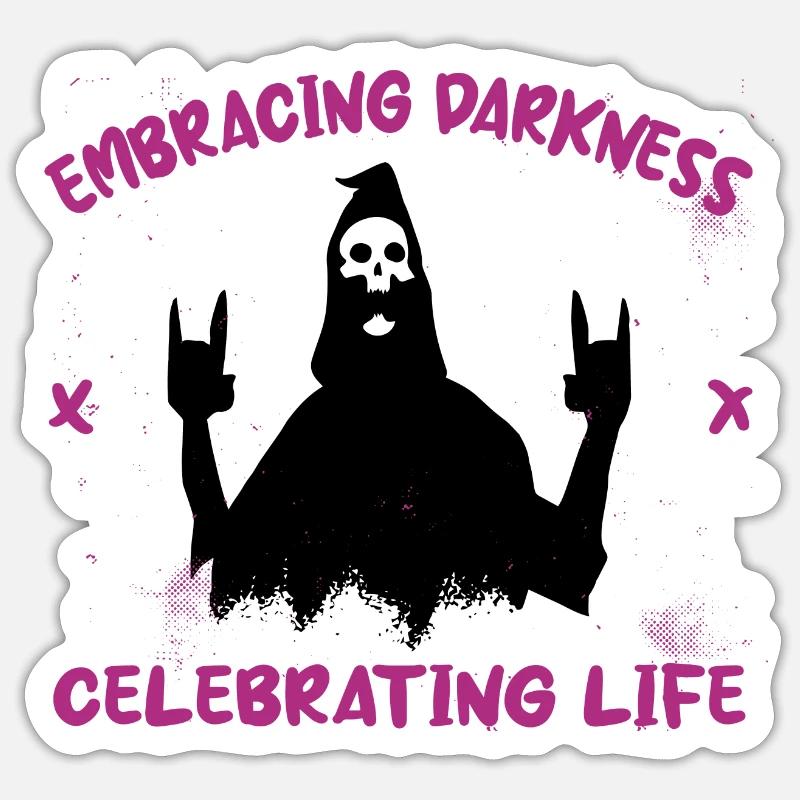 Embracing the darkness - Sticker size S (10 x 10 cm) - white matte