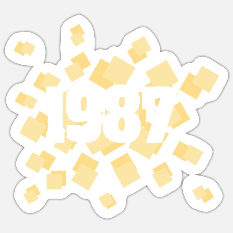 Year: 1987 - Sticker size S (10 x 10 cm) - white matte