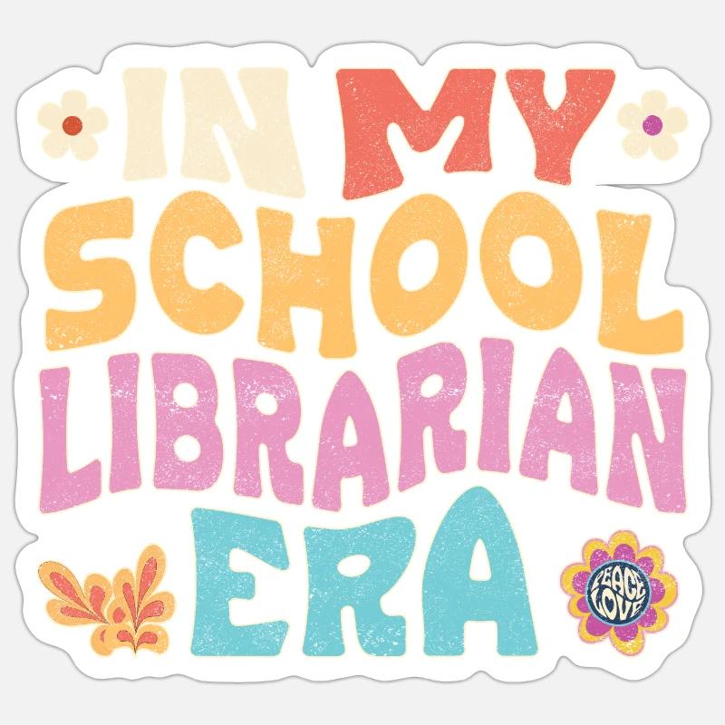 À l’époque de bibliothécaire de mon école Sticker taille S (10 x 10 cm)