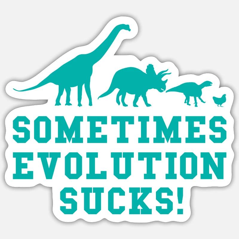 Student Evolution Lustiger Spruch Humor Sticker Größe S (10 x 10 cm)