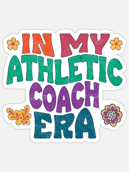 In my athletic coach era - Sticker Größe S (10 x 10 cm) - Mattweiß