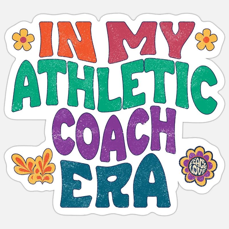 In my athletic coach era - Sticker Größe S (10 x 10 cm) - Mattweiß
