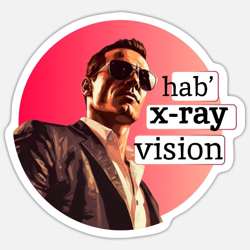 Vision aux rayons X Sticker taille S (10 x 10 cm)