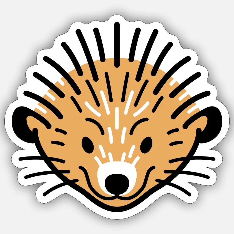 Forest Friends Hedgehog - Sticker size S (10 x 10 cm) - white matte