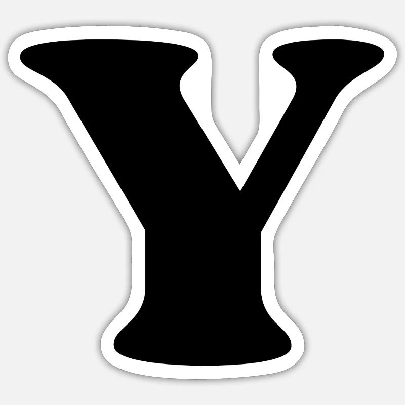 Ypsilon - Sticker Größe S (10 x 10 cm) - Mattweiß