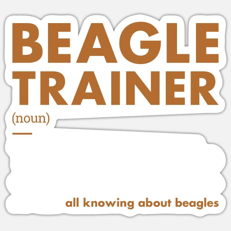 Beagle Trainer Definiton Sticker Größe S (10 x 10 cm)