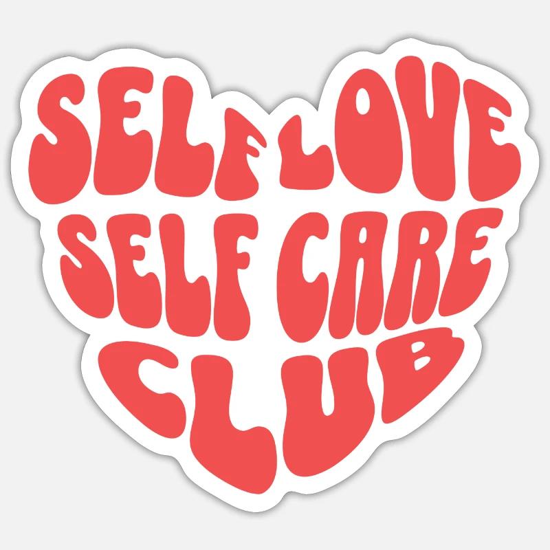 self-love affirmations - Sticker size S (10 x 10 cm) - white matte