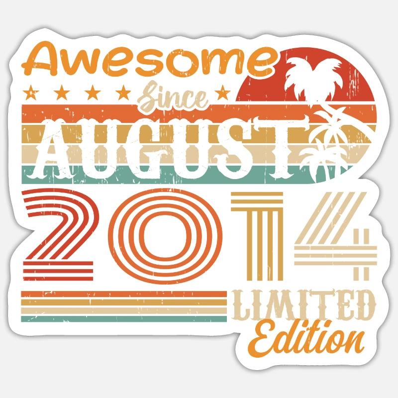 2014 August Geschenkidee August 2014 Sticker Größe S (10 x 10 cm)